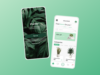 Planter animation app branding design mobile mobile app mobile ui plants plantsapp ui