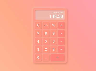 Calculator 🍑 design ui