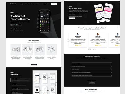 Swiftmonie Landing page fintech product design ui ux