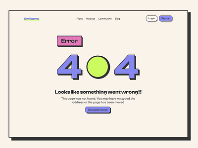 Swiftgym design error 404 ui ux