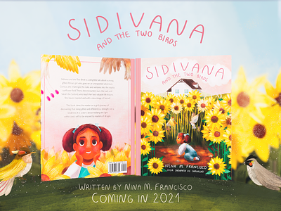 "Sidivana And The Two Birds" Mockup book cover book cover mockup book illustration childrens book childrens book illustration childrens illustration coverart coverartwork page design page layout