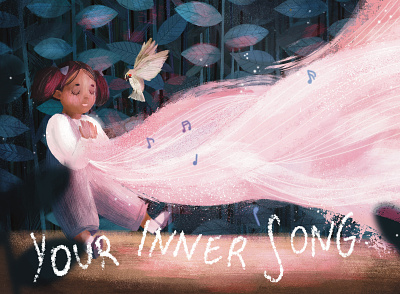 Your Inner Song book illustration character design childrens book childrens book illustration childrens illustration illustration illustrator page design page layout page spread