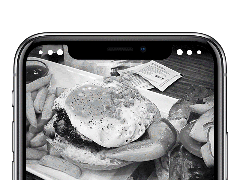 iPhone X photo app concept