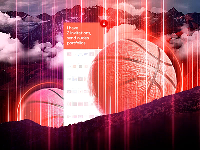 2 dribbble invites for you animation basketball dribbble fx giveaway invitation invite light notification