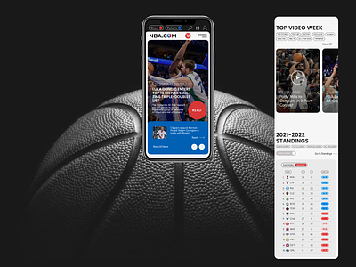 Redesign website NBA.COM basketball design mobile nba site sports ui ux webdesign website