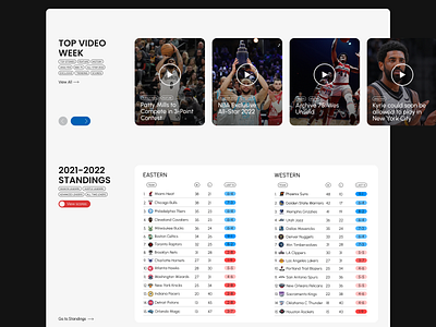 Home Page NBA.COM basketball design nba redesign site sport ui uidesign ux uxdesign webdesign website