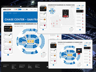 Chase Center - NBA Arena basketball chase center design golden state nba redesign site sport ui ui design uiux ux ux design uxui webdesign website worriors