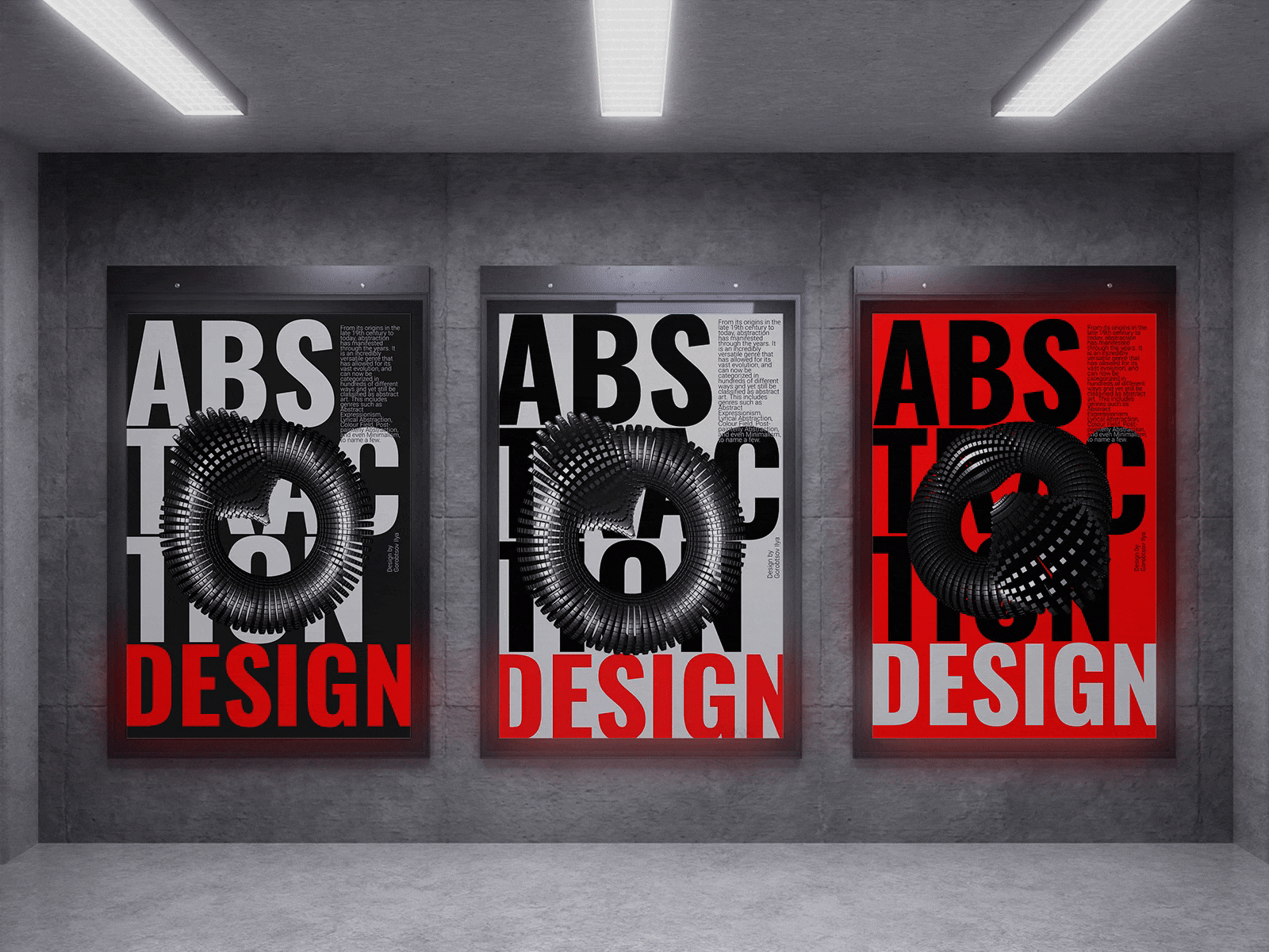 Abstraction design posters abstract animation branding cinema 4d design figma motion graphics poster posters webdesign