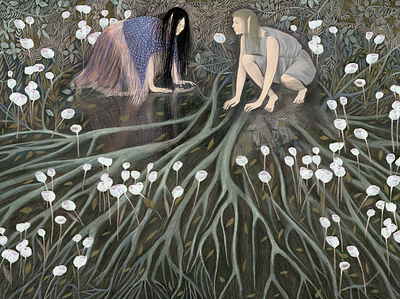 Meeting of Thingol and Melian illustration