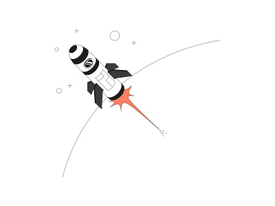 We go beyond 2d atmosphere branding design hand drawn illustration illustration system illustrator rocket ui vector