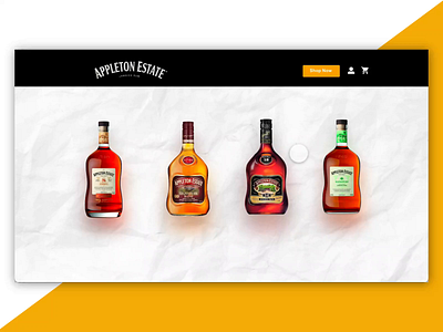 Appleton Jamaican Rum - E-Commerce Shop adobexd dailychallenge dailyui dailyui012 dailyuichallenge ecommerce design ecommerce shop rum ui uichallenge ux website design