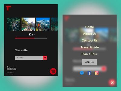 Travel agency Tablet/iPad View - Dark Mode dark mode design frontend design illustration interface ui uidesign uiux design ux uxdesign web design