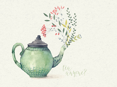 Tea Anyone? art illustration painting watercolour
