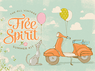 Free Spirit Summer Kit design resources digital art graphic art illustration