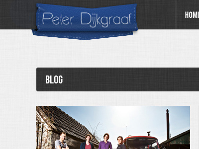 Detail shot of my upcoming portfoio website blog detail logo portfolio ribbon texture ui user interface website