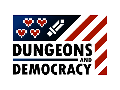 Dungeons and Democracy logo design logo logo design typography vector