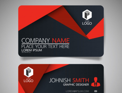 red black layout business card template 44745 137