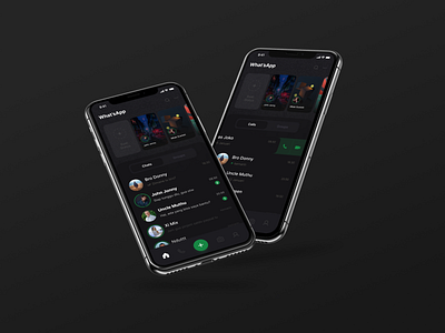 WhatsApp redesign - Dark Mode 🌙 dark mode figma mobile redesign ui ux whatsapp