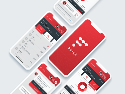 FinHub - Multi account and investment management app app design finance financial advisor financial services ui ui design