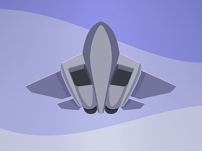 Flat-ish plane illustration simplistic vector