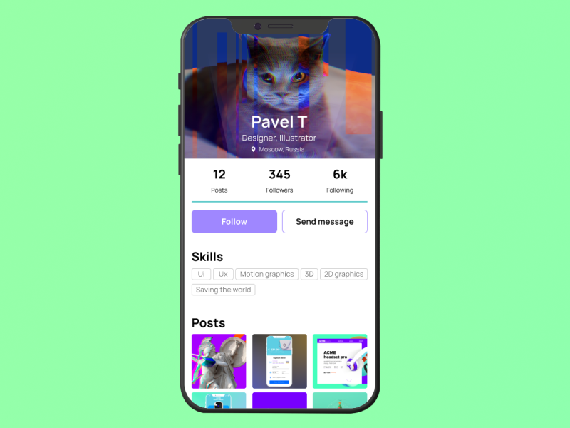 User profile — DailyUI #006 dailyui 006 user profile dailyuichallenge figma ui