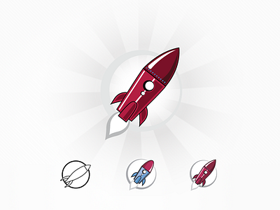 Rocket Logo identity logo pictorial