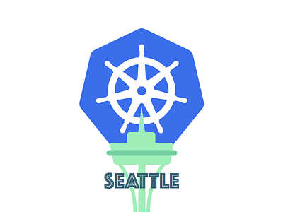 Seattle Kubernetes Meetup Logo branding identity logo pictoral wordmark