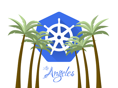 Los Angeles Kubernetes Meetup Logo branding identity kubernetes la logo los angeles wordmark