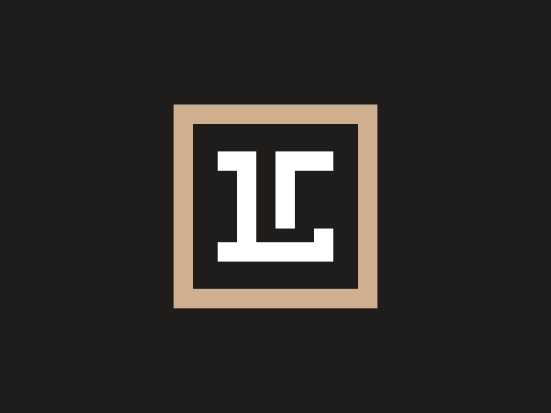 Personal brand concept brand concept initials lc letter logo personal square