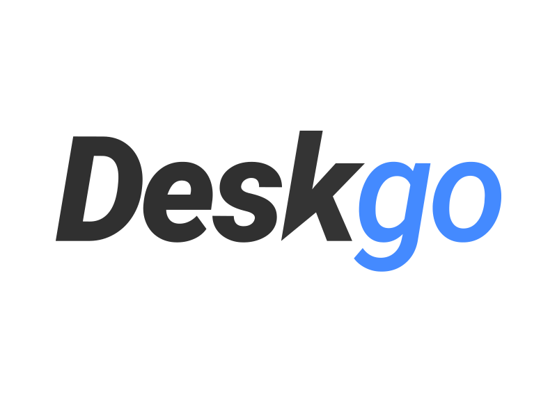 Deskgo - Fictional ecommerce furniture company animated arrow brand desk ecommerce furniture logo