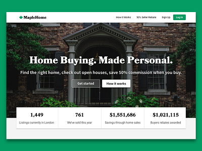 MapleHome real estate homepage
