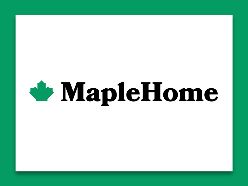 Maplehome Logo concept Animation after effects animated home icon maple real estate realtor