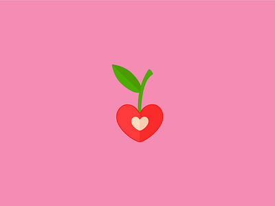 Cherry Love cherry heart icon love