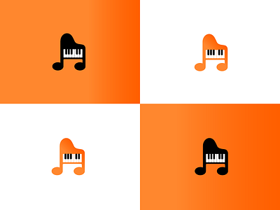 Piano and Music Logo Concept branding design kids logo music piano