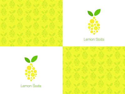 Lemon Soda Logo Concept branding design illustration lemon logo pattern vector