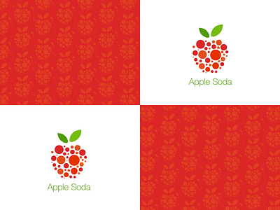 Apple Soda Logo Concept apple logo pattern vector