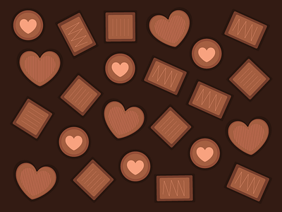 Chocolates chocolate heart icons illustration love