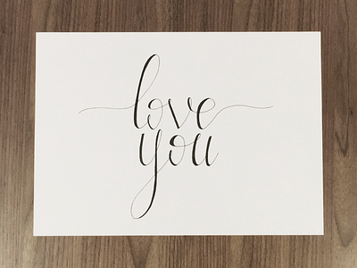 Love You Calligraphy calligraphy handwritten lettering love type you