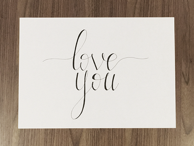 Love You Calligraphy