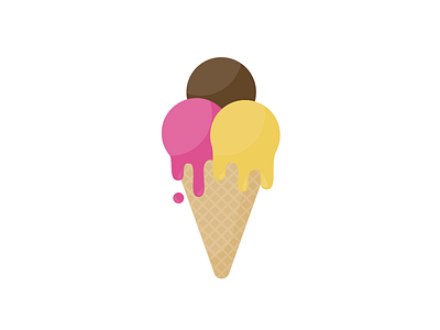 Strawberry, Chocolate, Mango Ice Cream cream ice icon illustration love strawberry