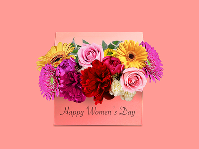 Happy Women's Day 8th day flowers march womens