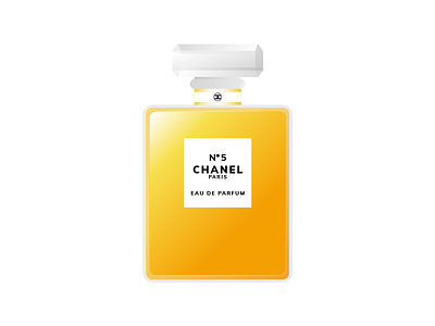 Chanel N5 Perfume Icon chanel gold icon icons illustration illustrator perfume smell