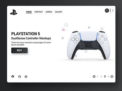 Landing Page Playstation 5 design figma illustration illustrator indonesia landingpage photoshop ui uiux web website