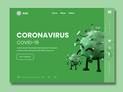 Landing Page Coronavirus design figma illustrator indonesia landingpage photoshop ui uiux vector web website