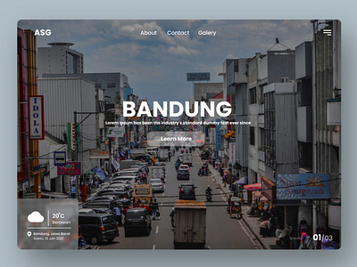 Landing Page Bandung design figma icon illustrator indonesia landingpage photoshop ui uiux vector web website