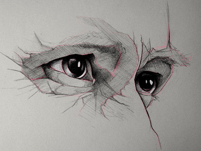 '13 Sketchbook Week #14.2 drawing eyes face pencil sketch sketchbook