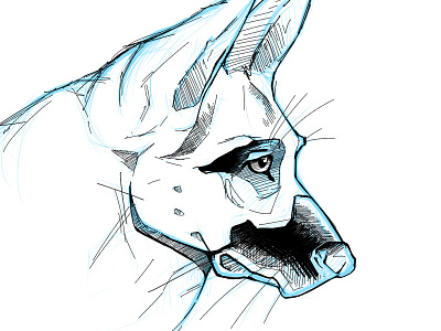 '13 Digital Sketchbook #3 alsatian dog drawing ink mangastudio pencil sketch