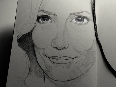 '13 Sketchbook Week #8 eyes face moleskine pencil sketch sketchbook
