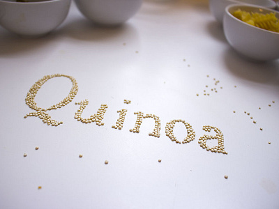 Quinoa food typography