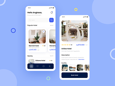 Hotel App accommodation app booking clean clean ui design holiday hotel hotel booking minimalist mobile reservation reservation app travel ui uiux ux